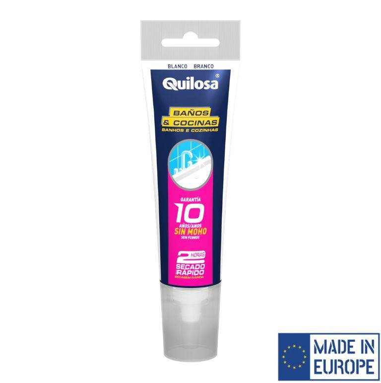 Pomo Silicona 100Ml Acetica Blanca Baño Y Cocina -- Quilosa